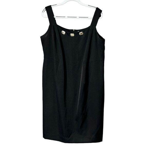 MAYA Brooke Plus Size Sleeveless Shift Sheath Gem Embellished Cocktail Dress - Picture 1 of 5
